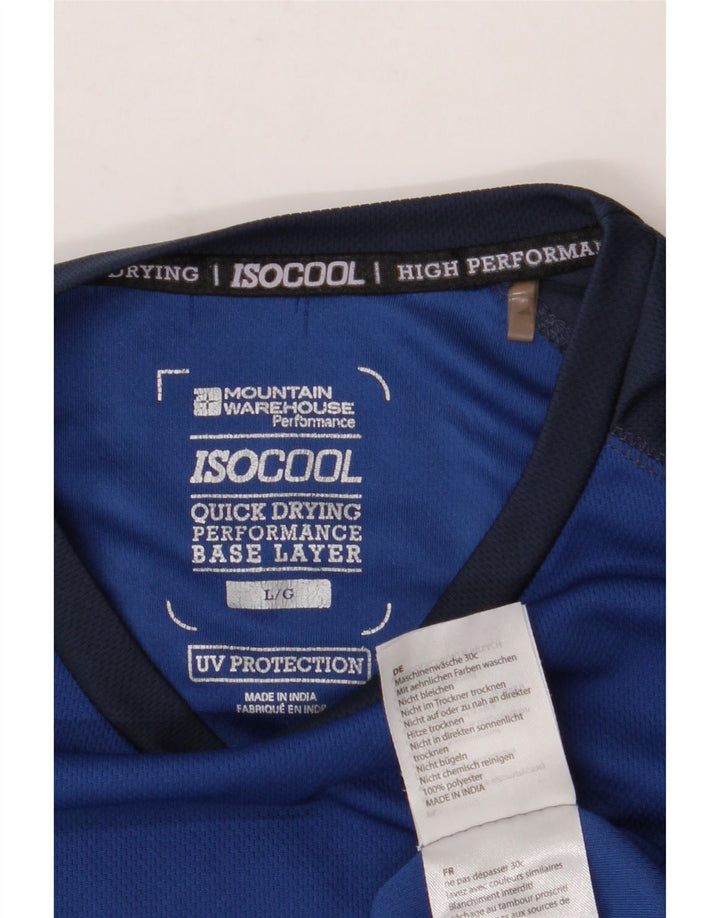 MOUNTAIN WAREHOUSE T-Shirt IsoCool Homme Large Bleu Colorblock