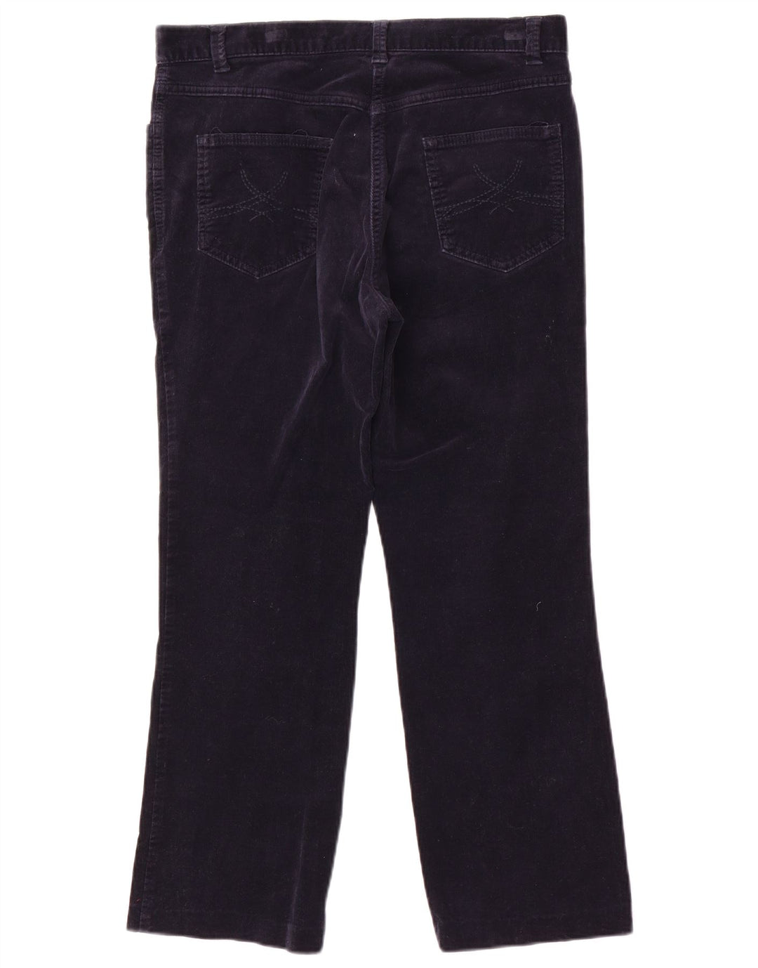 Marks & Spencer Pantalon court bootcut pour femme UK 12 Medium W32 L25 Marine B