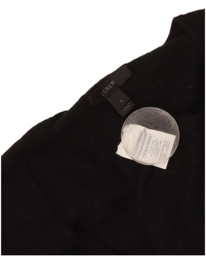 J. Crew Pull col en V pour femme UK 16 Large Noir Nylon
