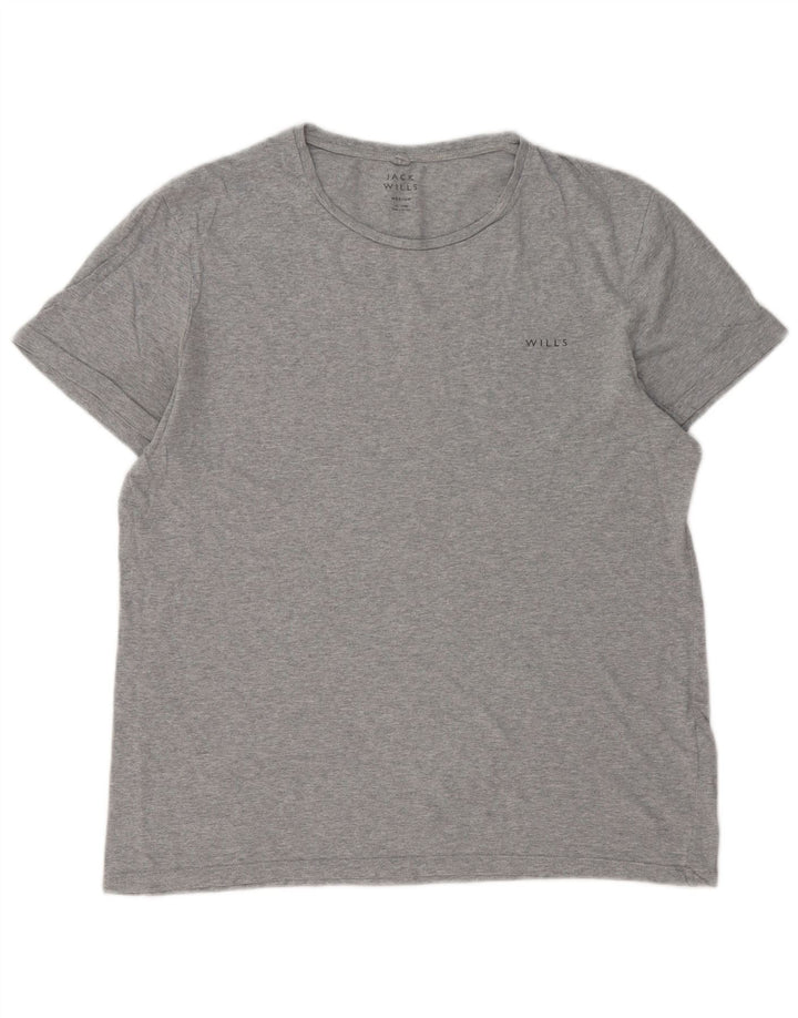 Jack Wills T-Shirt Homme Gris Moyen Moucheté Coton