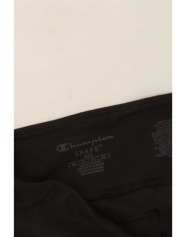Champion Leggings Capri Femme UK 12 Nylon Noir Moyen