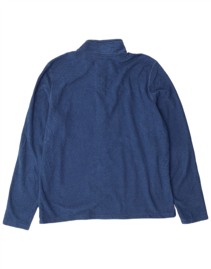L.L.Bean Pull polaire à col zippé pour homme, grand bleu, polyester