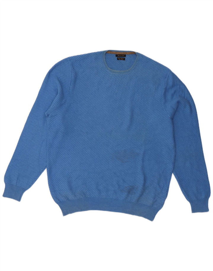 Massimo Dutti Pull à col rond pour homme XL en coton bleu
