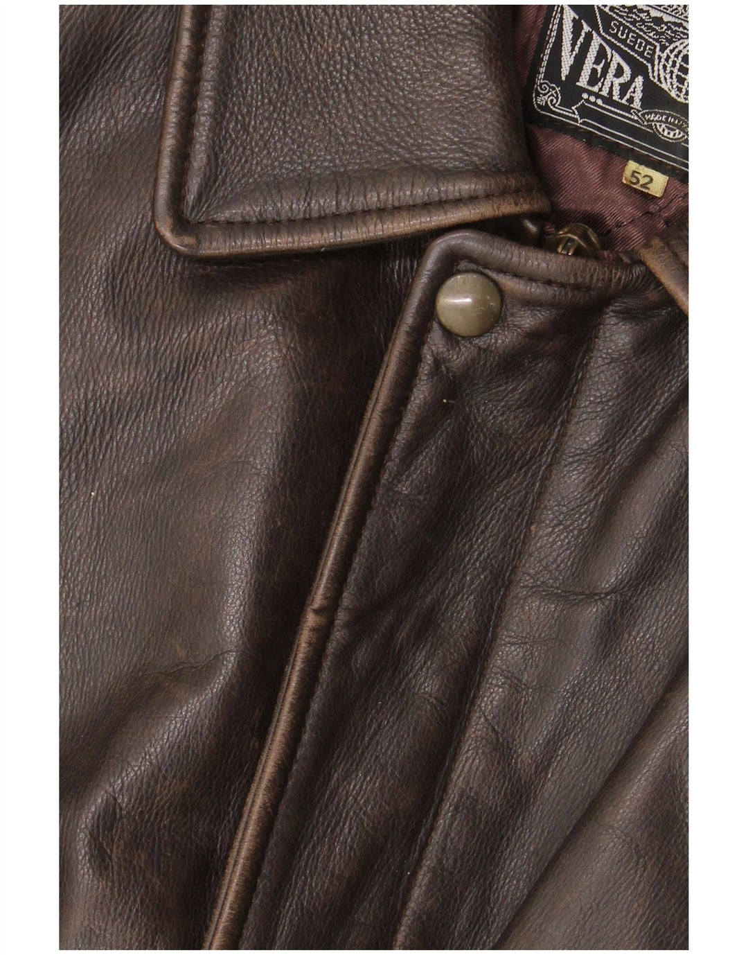 Veste en cuir homme vintage IT 52 XL Cuir marron