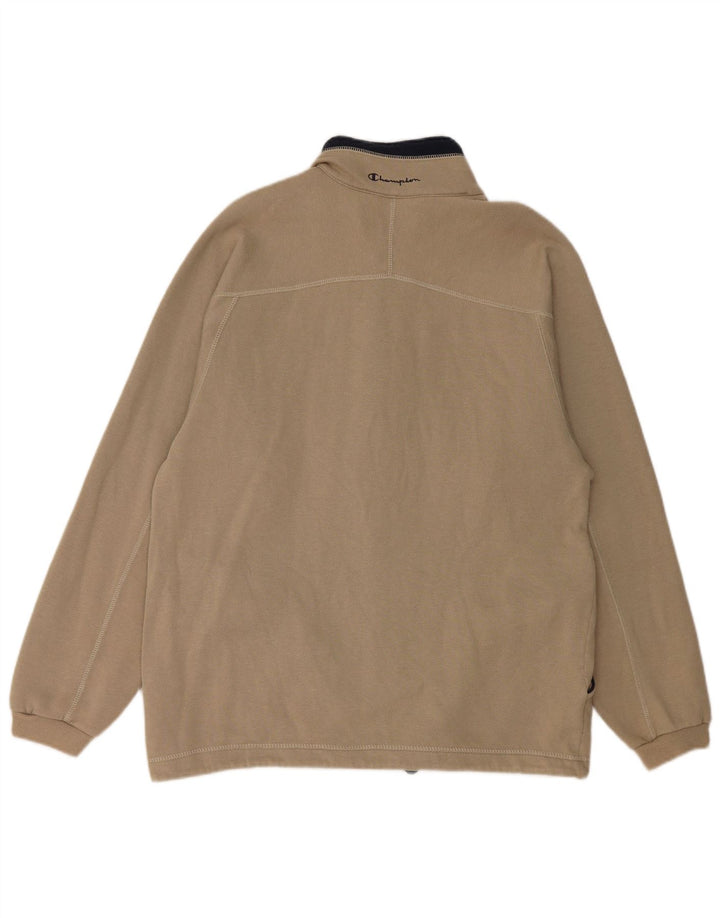 Champion Veste De Survêtement Homme Beige Moyen Coton