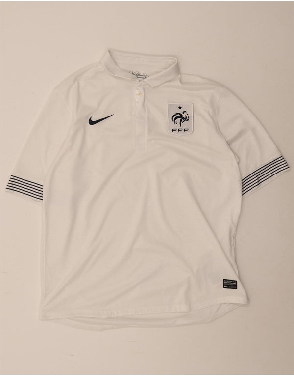 Nike Polo graphique France National Rugby XL pour homme rayé blanc