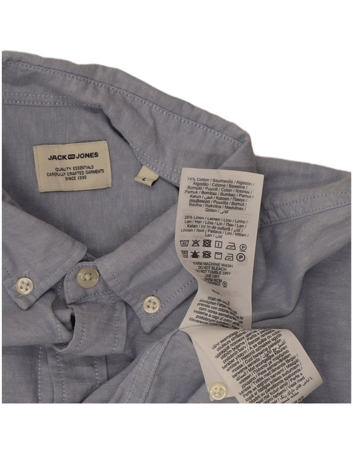 Jack & Jones Chemise Homme Large Bleu Moucheté Coton