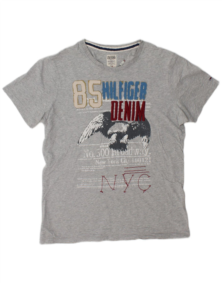Tommy Hilfiger T-shirt graphique pour hommes, grand gris