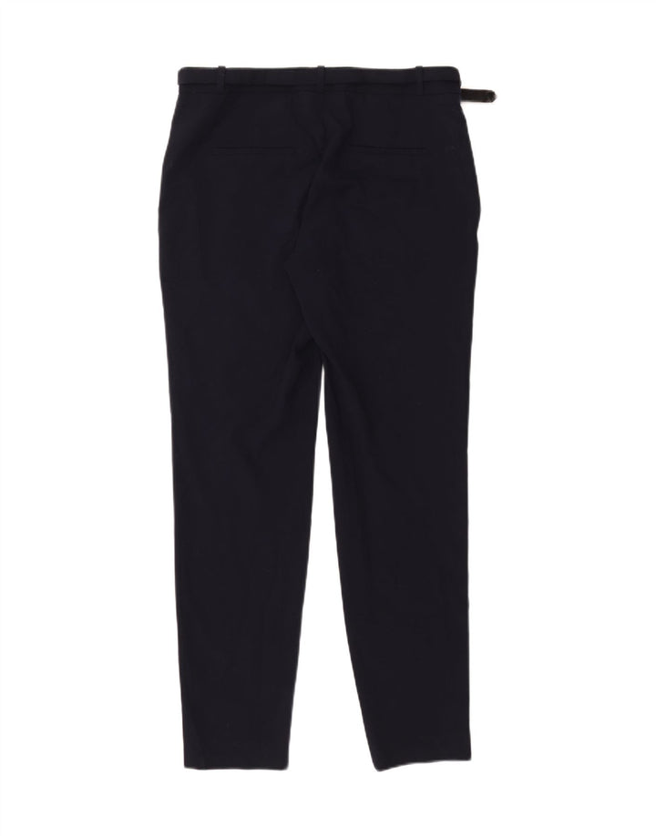 Pantalon Chino Slim Femme Zara Moyen W28 L31 Bleu Marine Polyester