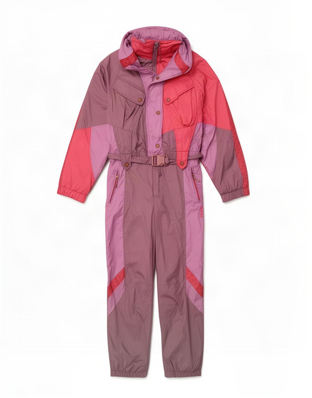 Diadora Combinaison de ski pour femme UK 10 Small Violet Colourblock Polyester