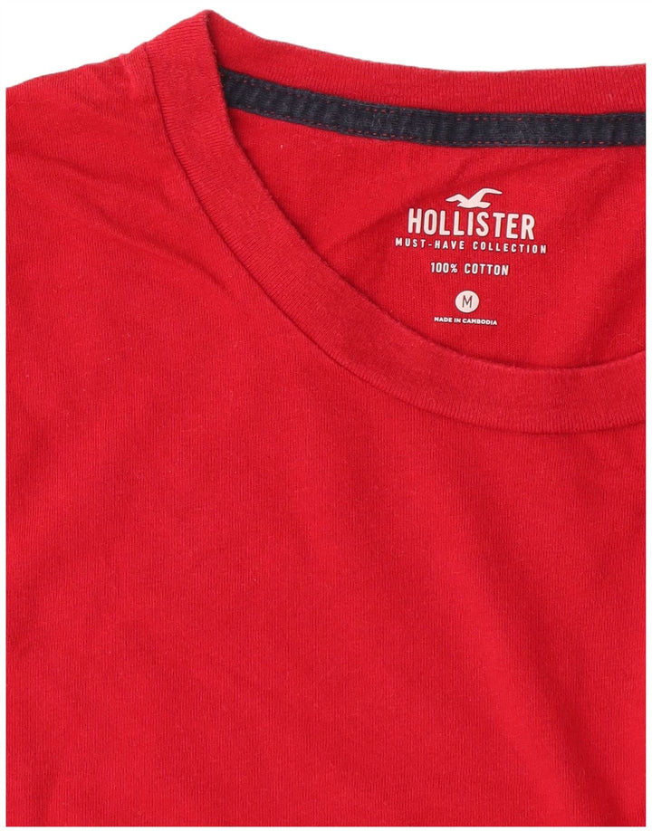 Hollister T-Shirt Homme Rouge Moyen Coton