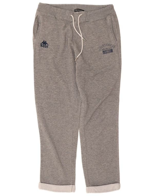Kappa Pantalon de Survêtement Graphique Homme 2XL Gris Moucheté Coton