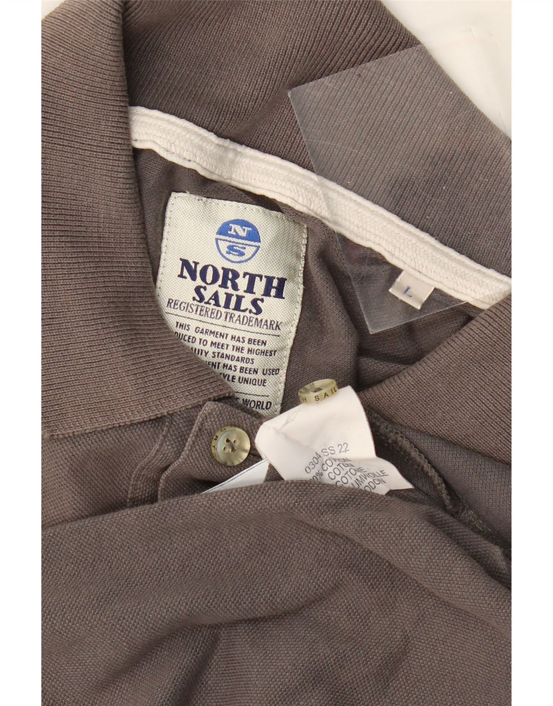 NORTH SAILS Polo graphique homme grand gris coton
