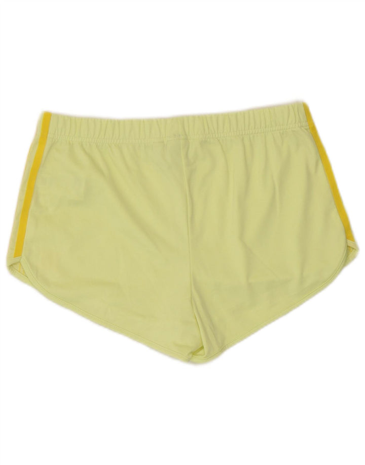 Adidas Short de sport pour femme UK 12 Polyester jaune moyen
