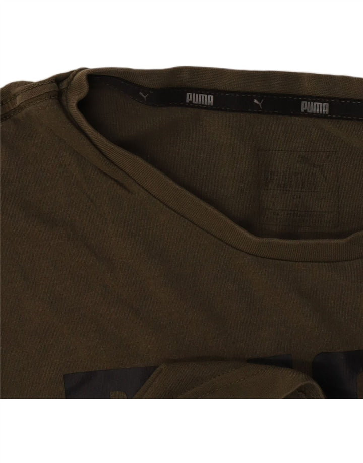Puma T-Shirt Graphique Homme Kaki Large