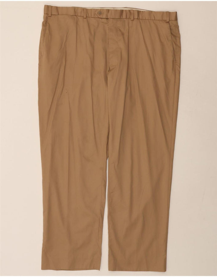 MARKS & SPENCER Pantalon de Costume Droit Homme W44 L31 Coton Beige