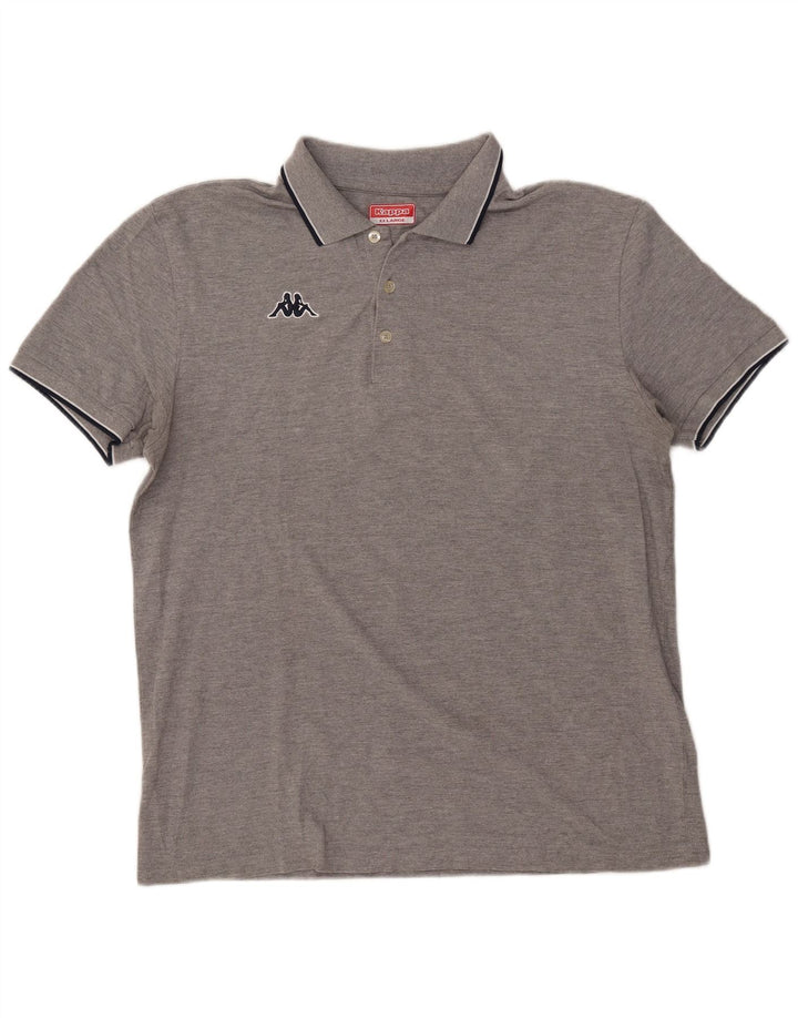 KAPPA Polo Homme 2XL Gris Moucheté Coton