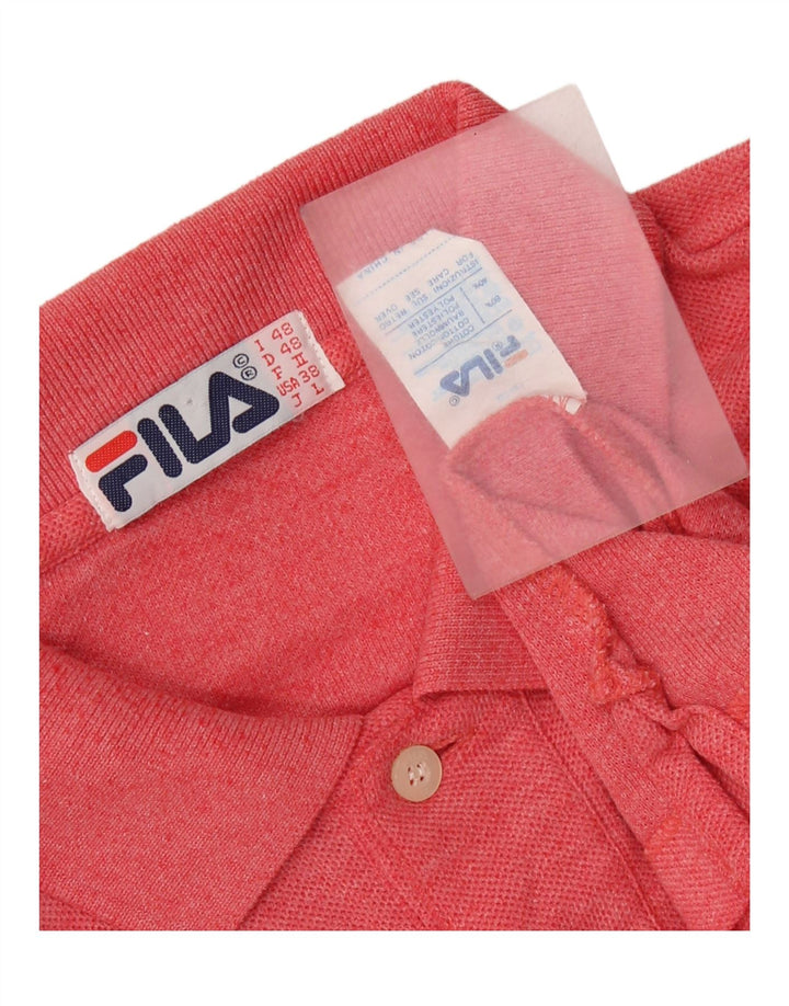 FILA Polo Homme IT 48 Rouge Moyen Coton