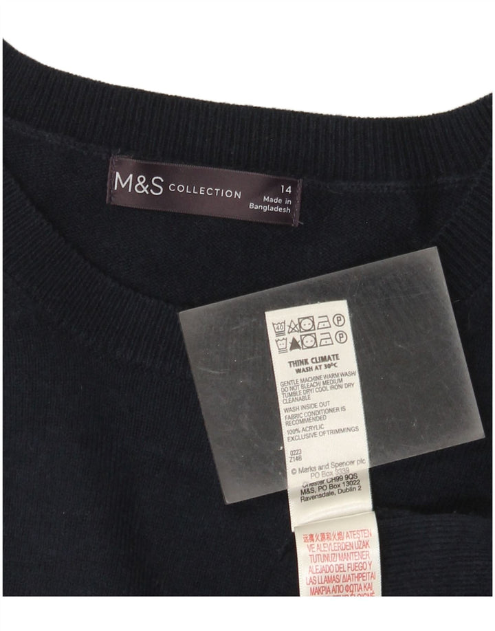 Marks & Spencer Pull col bateau pour femme UK 14 Large Multicolore