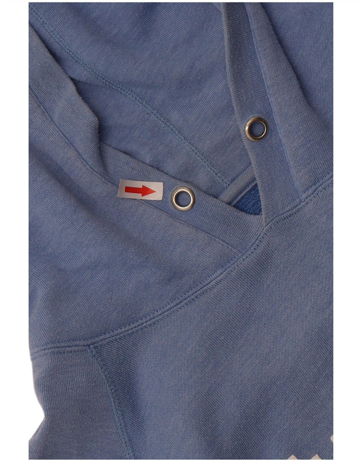 Hurley Pull à capuche graphique surdimensionné pour femme UK 10 Petit Bleu Coton