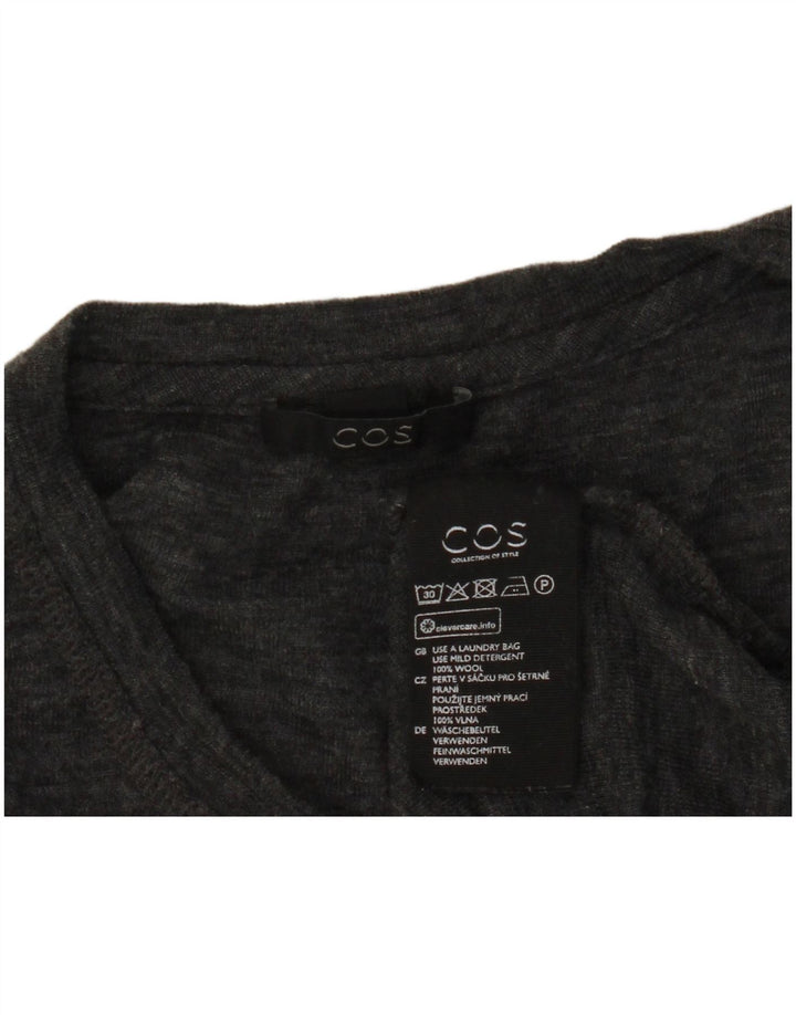 Cos Pull à col rond pour femme UK 14 Grande laine grise