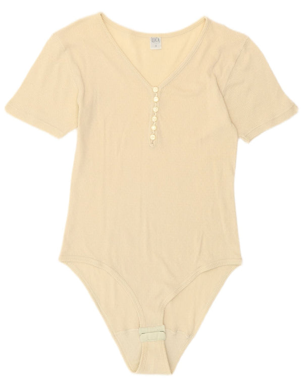 vintage Womens Body UK 8 Petit Off White