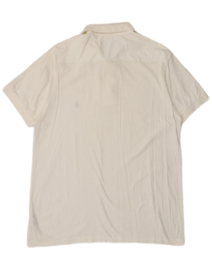 FRENCH CONNECTION Polo Homme Large Blanc Cassé Coton