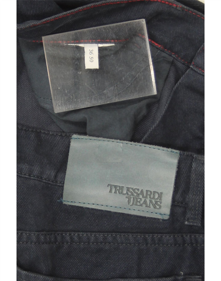 Trussardi Jean Droit W36 L31 Bleu Marine Homme