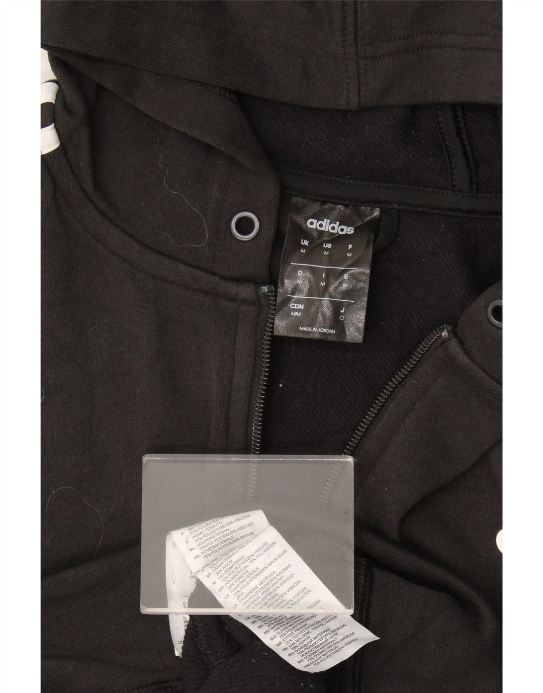 Adidas Pull à capuche zippé Climalite pour homme en polyester noir moyen