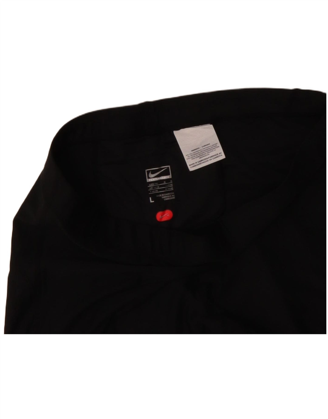 NIKE Bermuda de sport pour femme UK 14/16 Large Noir Polyester