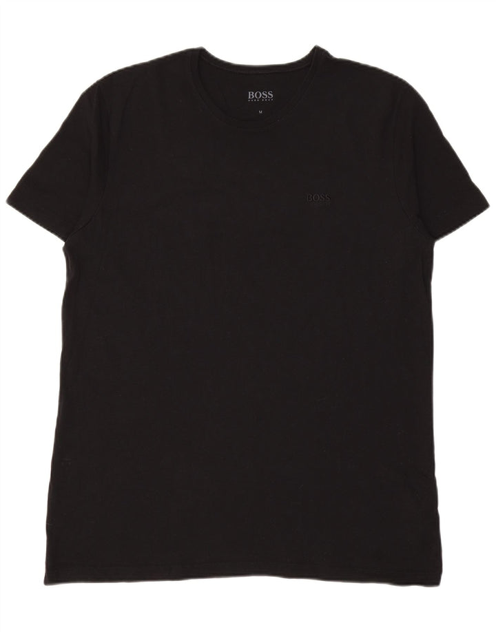 HUGO BOSS T-Shirt Top Noir Moyen Coton Homme