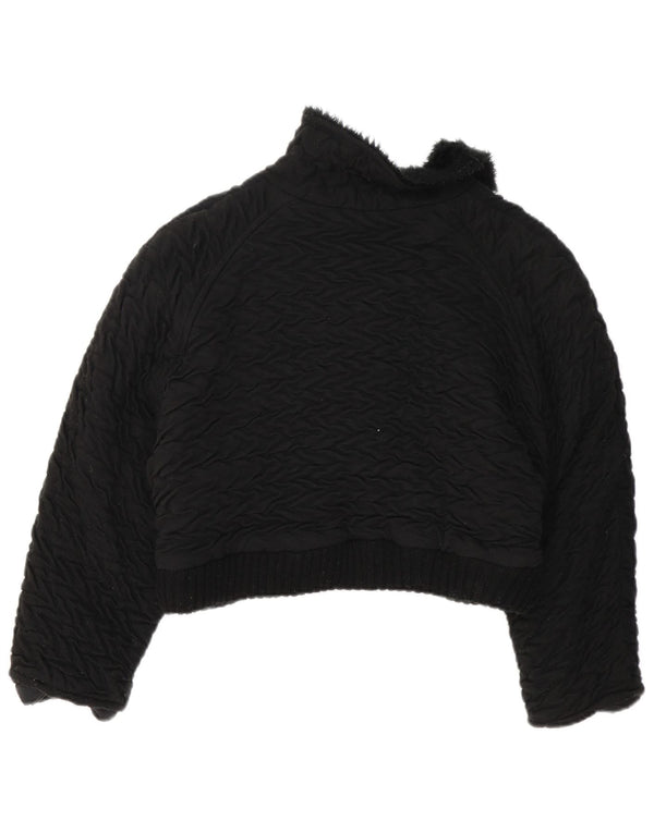Veste Boléro Femme Vintage UK 14 Medium Black Colourblock