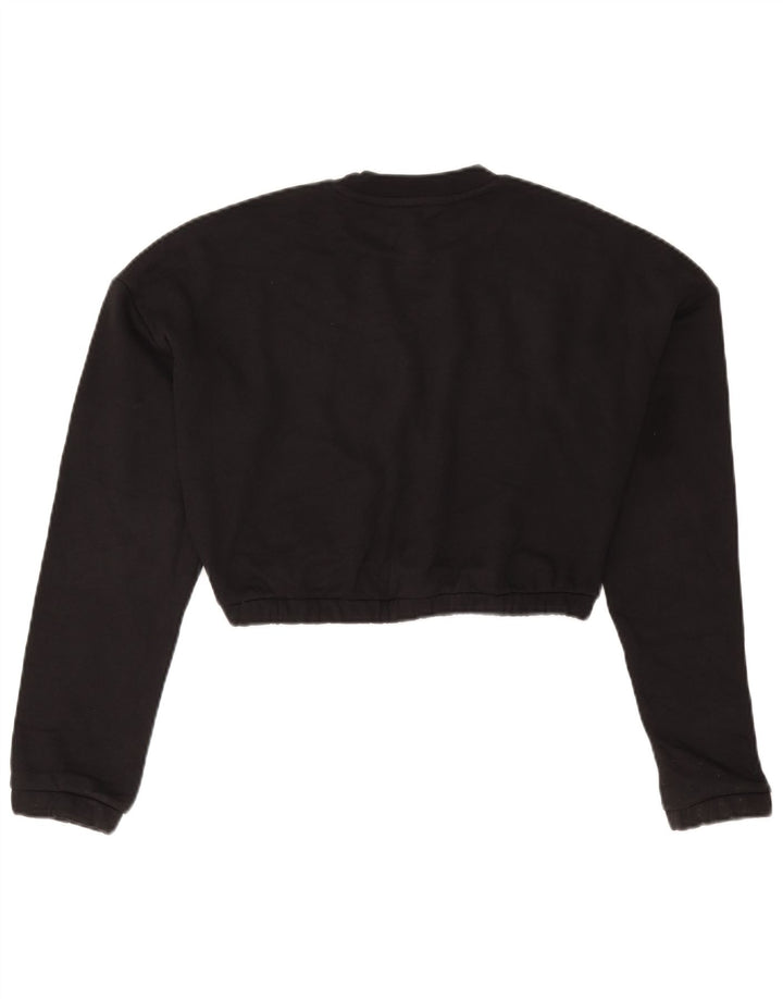 Adidas Sweat-shirt court surdimensionné pour femme UK 8/10 Petit Tencel Noir