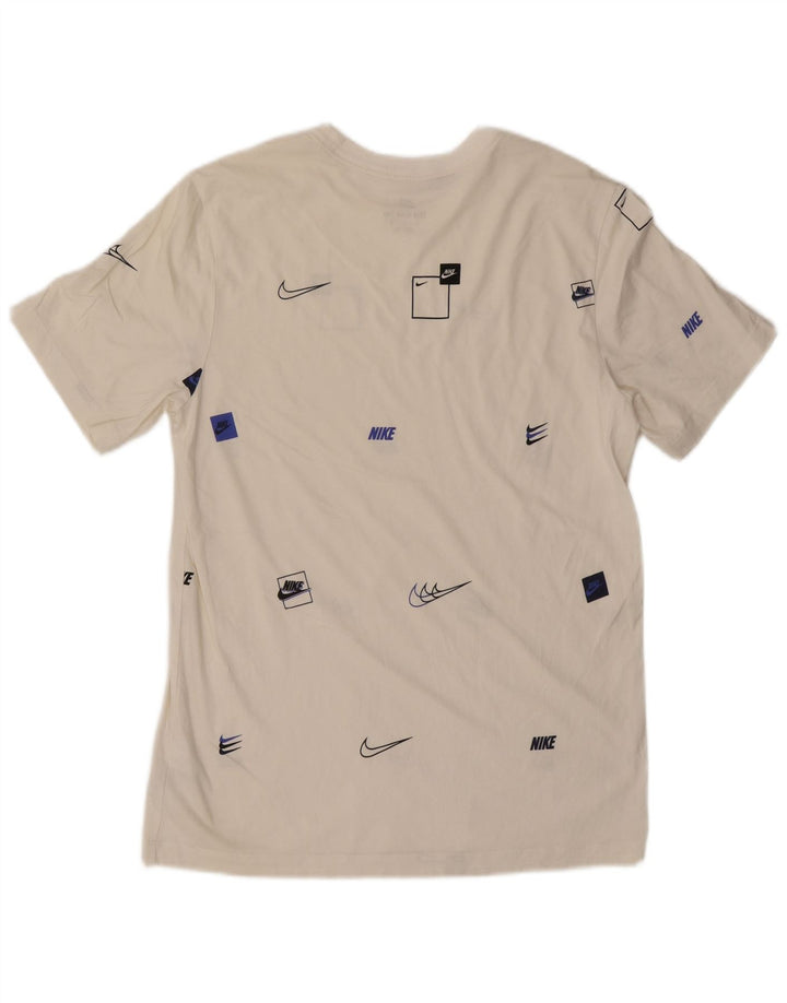 Nike T-shirt graphique pour homme en coton blanc moyen