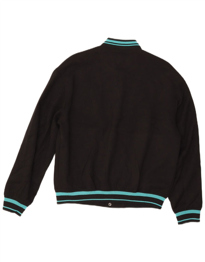 Zara Veste Varsity Graphique Homme UK 38 Polyester Noir Moyen