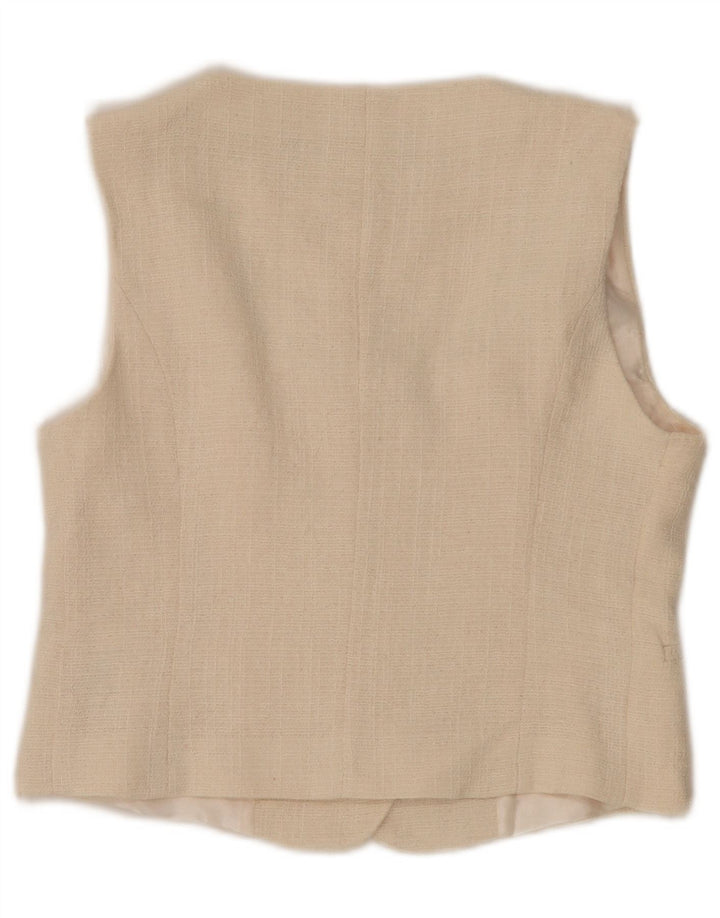 Zara Gilet Femme UK 12 Coton Beige Moyen