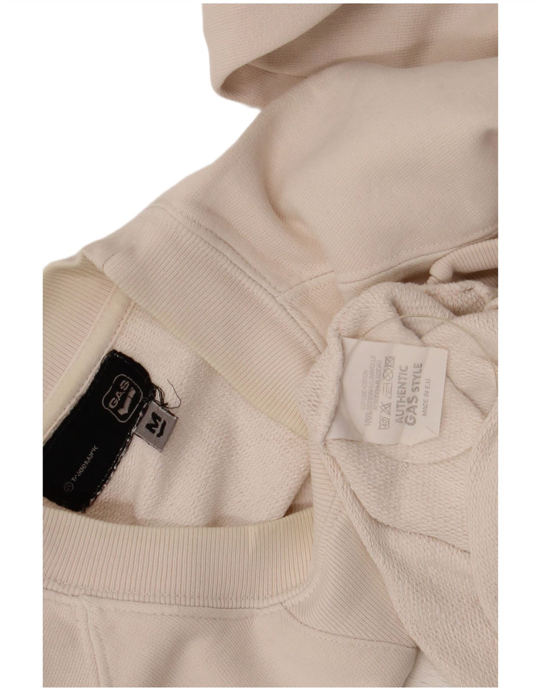 Gas Sweat-Shirt Graphique Homme Blanc Cassé Moyen Coton