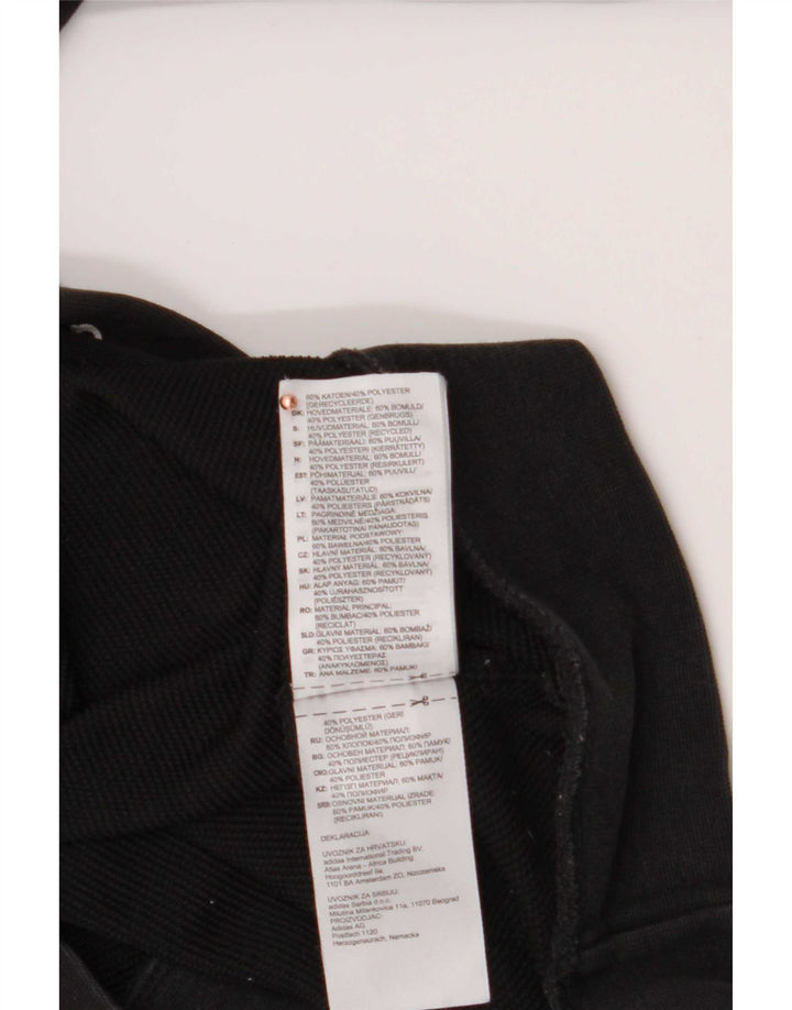 Adidas Sweat-shirt graphique pour homme en coton noir moyen