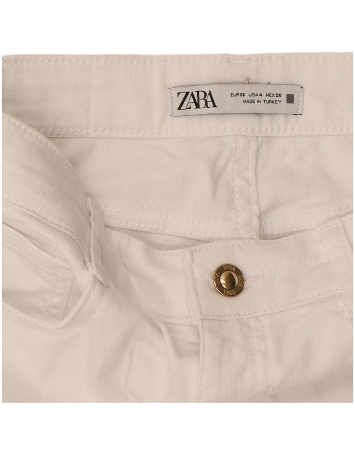 Zara Femme Jean Droit EU 36 XS W26 L29 Blanc