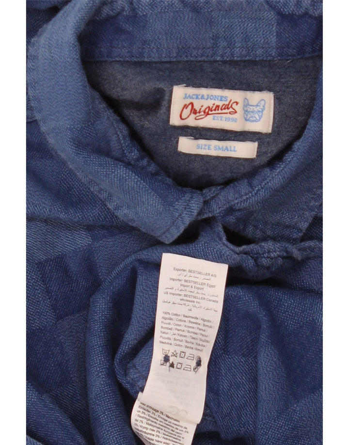 Jack & Jones Chemise Homme Petit Bleu Vichy Coton
