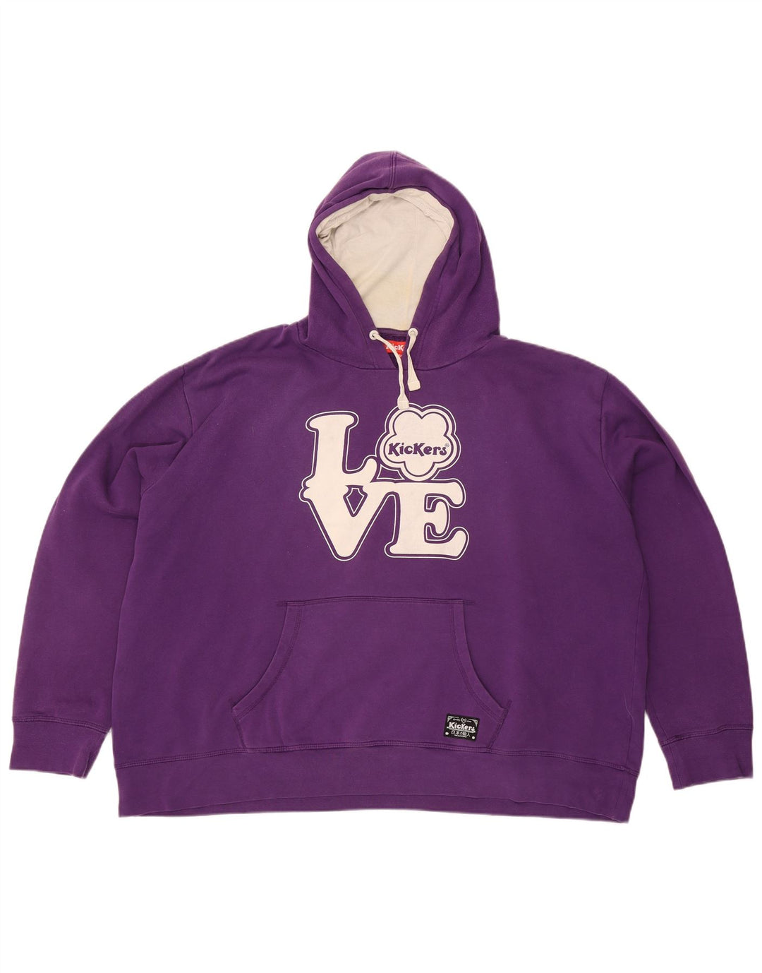 Kickers Pull à capuche graphique pour homme 2XL Violet