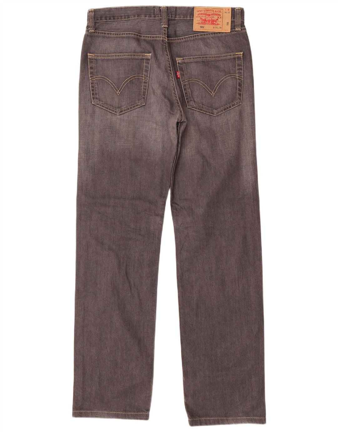 Levi's Jean Droit 501 Homme W32 L32 Gris Coton