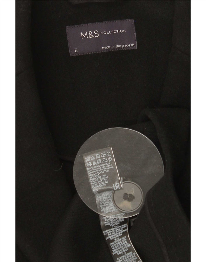 Marks & Spencer Manteau Femme UK 6 XS Noir Polyester