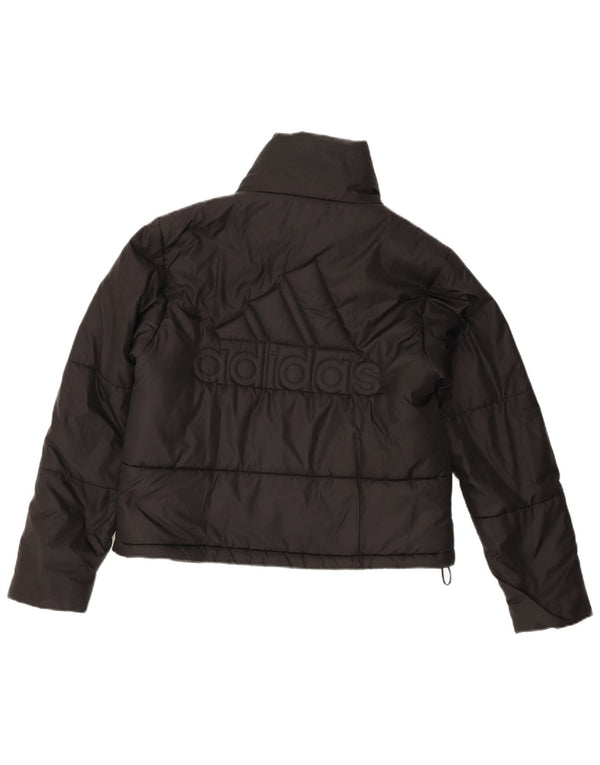 Adidas Veste matelassée surdimensionnée graphique pour femmes UK 4/6 XS Noir Polyester