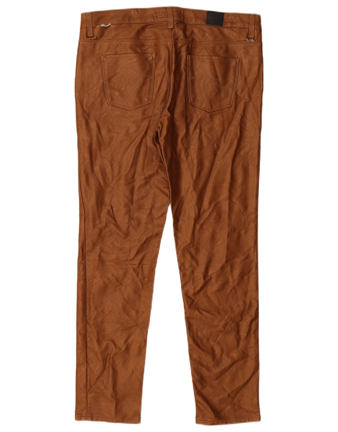 TRUSSARDI Pantalon Slim En Simili Cuir W33 L29 Marron Viscose