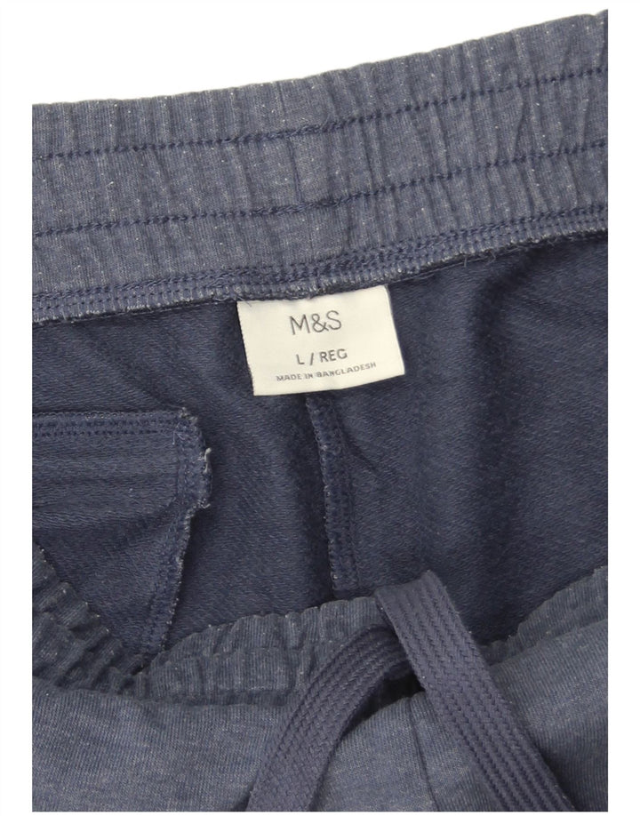 Marks & Spencer Pantalon de survêtement pour homme en coton bleu marine Large