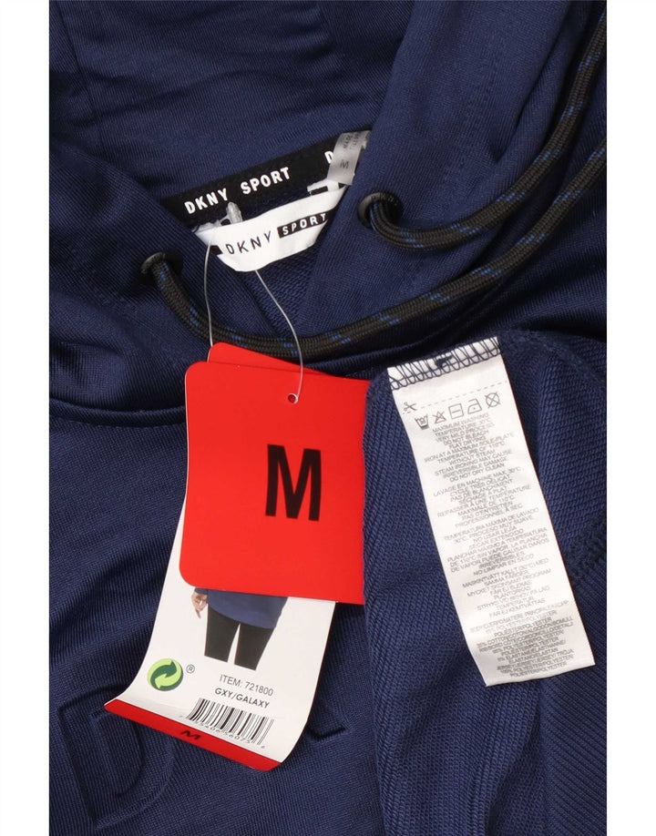 Dkny Pull à capuche graphique pour homme en polyester bleu marine moyen