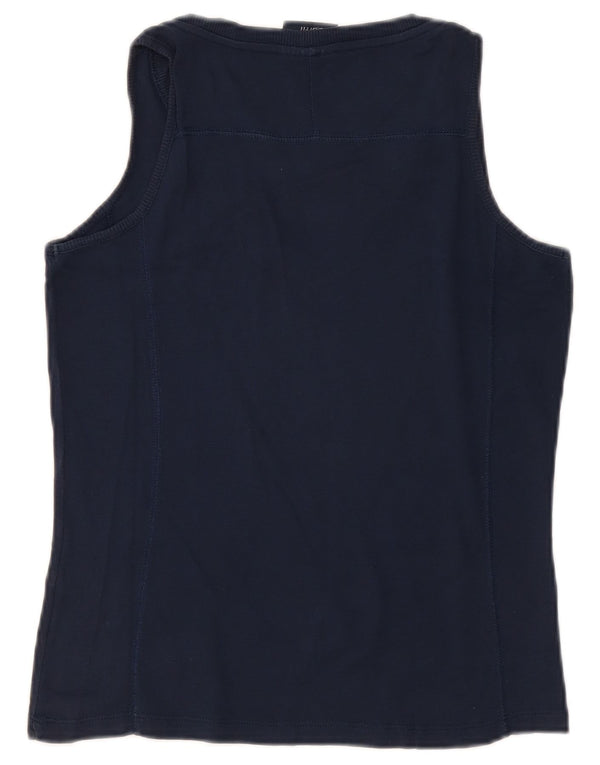 CHAMPION Womens Easy Fit Vest Top UK 10 Small Navy Blue