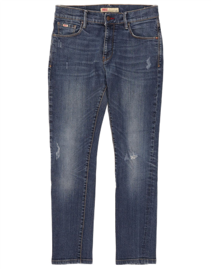Rifle Jean slim vieilli femme W30 L28 bleu coton