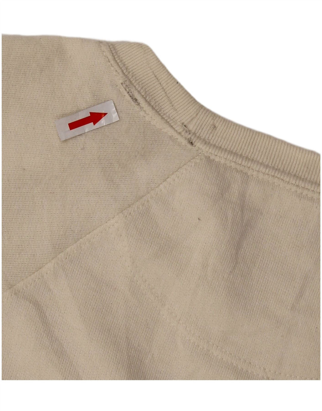 CHAMPION Sweat-Shirt Homme Blanc Cassé Large Polyester
